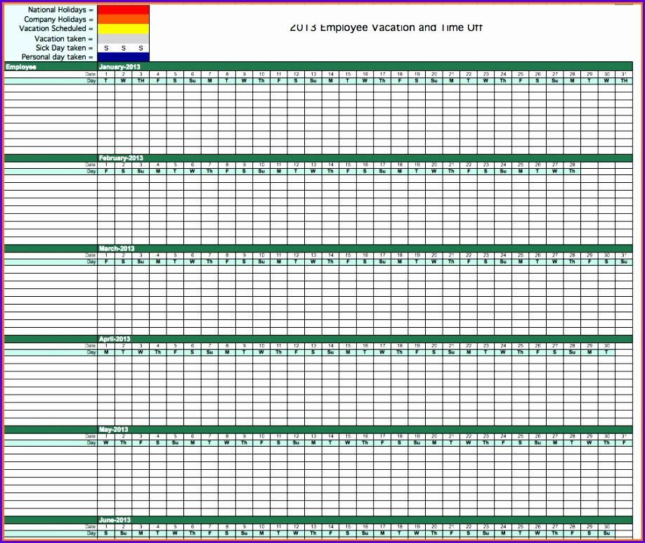 10 Excel Calendars Templates  Excel Templates  Excel intended for Vacation Tracking Calendar