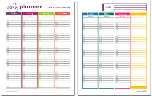 10 Free Weekly Schedule Templates For Excel In 2020 inside Excel Week Calendar Template