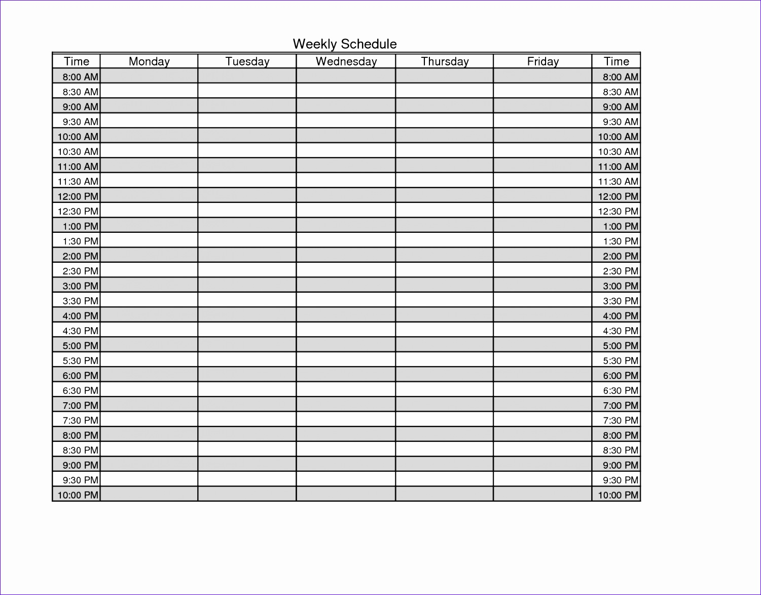 Excel Week Calendar Template ⋆ Calendar for Planning