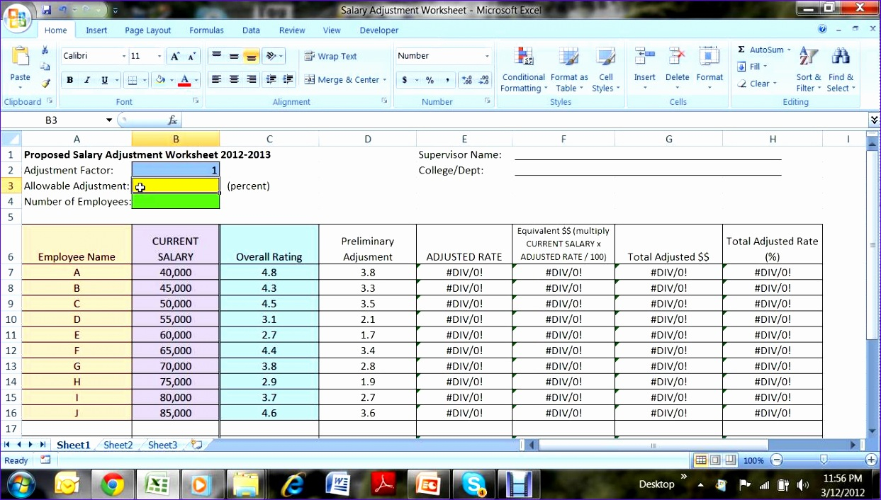 11 Employee Performance Template Excel  Excel Templates with regard to Talent Inventory Template