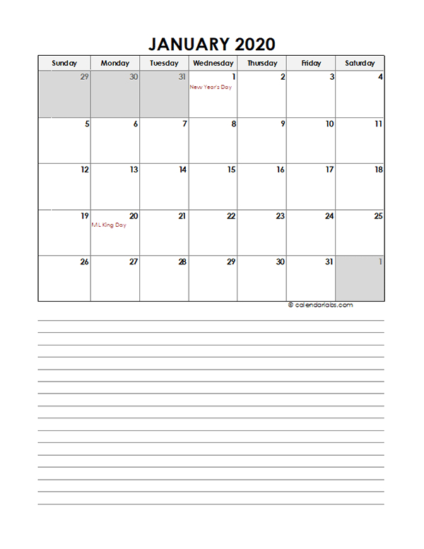 2020 Monthly Excel Template Calendar  Free Printable with regard to Excel Quarterly Calendar Template