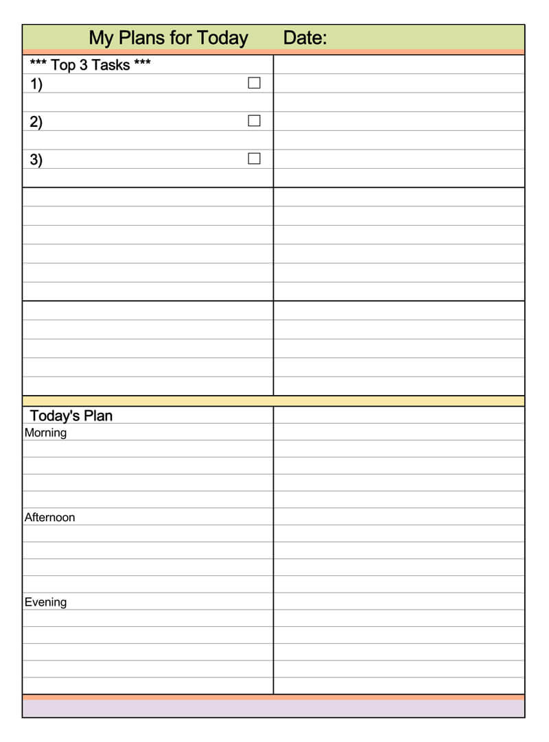 30+ Free Daily Planner Templates (For Word, Excel &amp; Pdf) intended for Daily Agenda Template Word