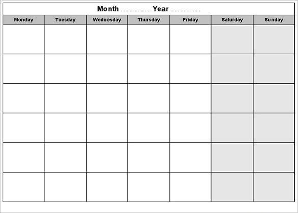 39+ Blank Calendar Template | Free &amp; Premium Templates with Blank Monthly Calendar Portrait