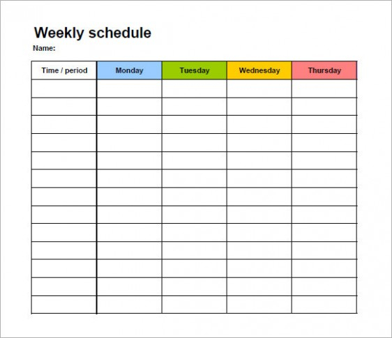 4 Day Weekly Calendar Template 4 Reasons Why People Like 4 throughout 7 Day Calendar Template