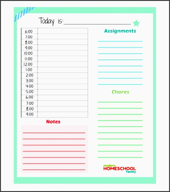 6 Daily Planner Template Printable  Sampletemplatess throughout Daily Agenda Template Word