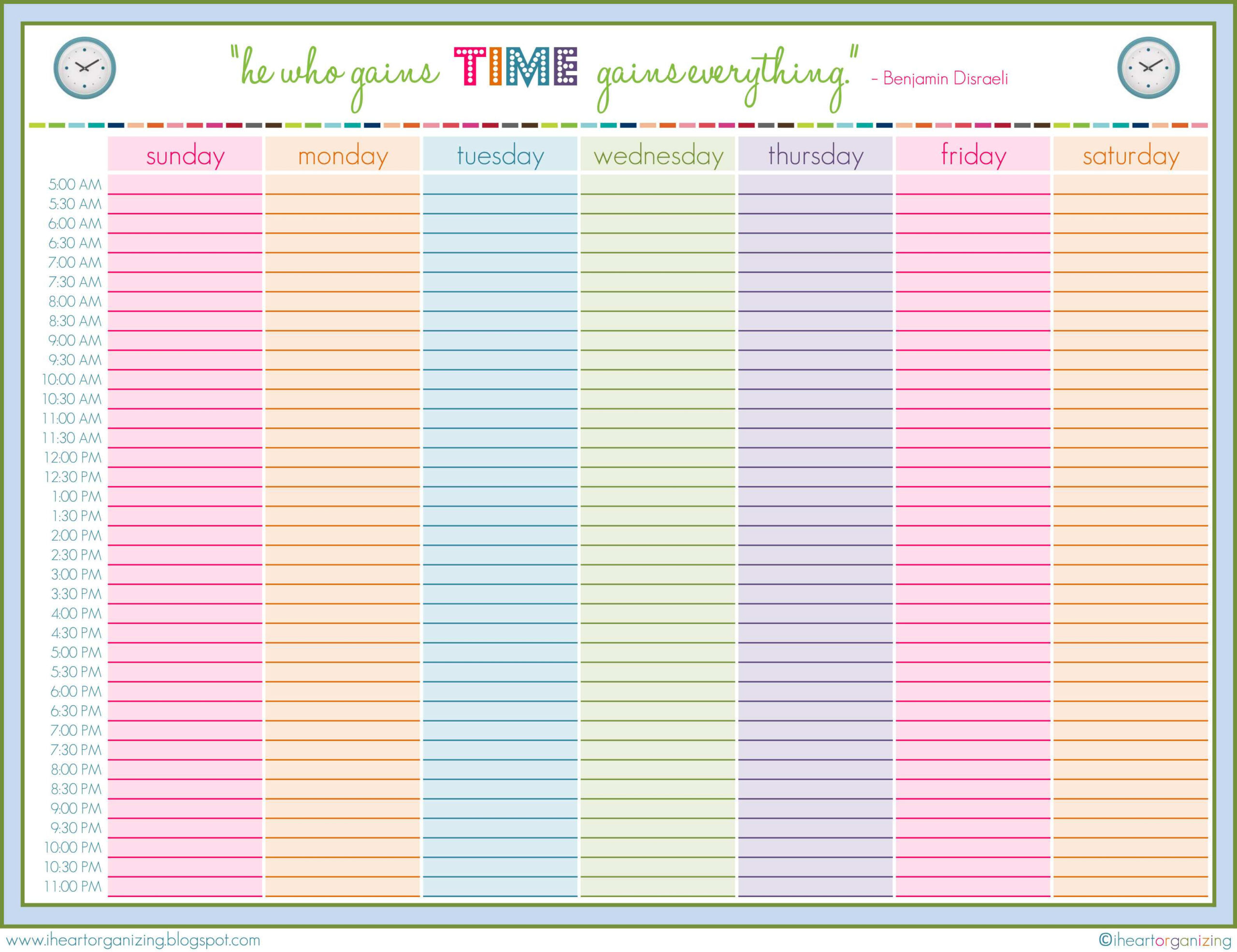 71 Customize Weekly Class Schedule Template Pdf In throughout Weekly Class Schedule Template