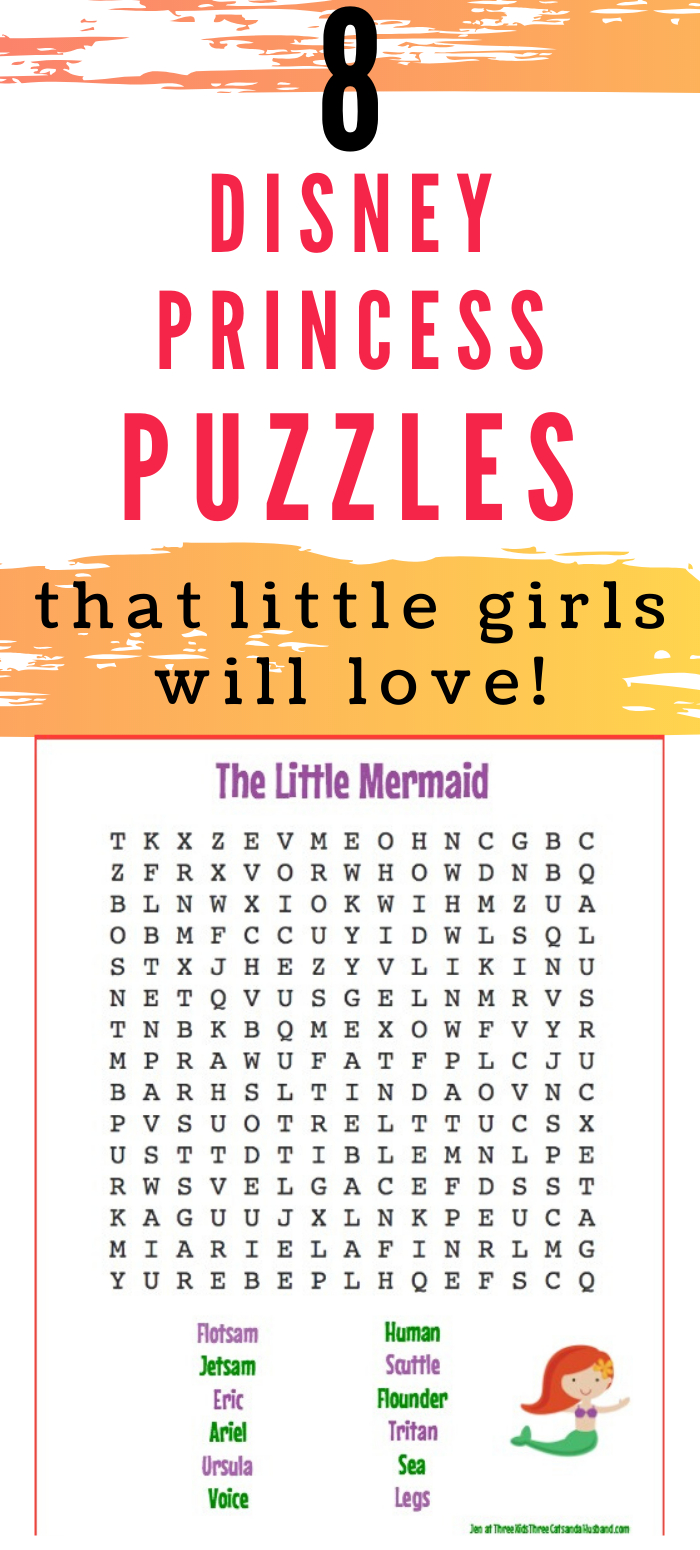 8 Free Printable Disney Princess Word Searches  In 2020 in Princess Word Search