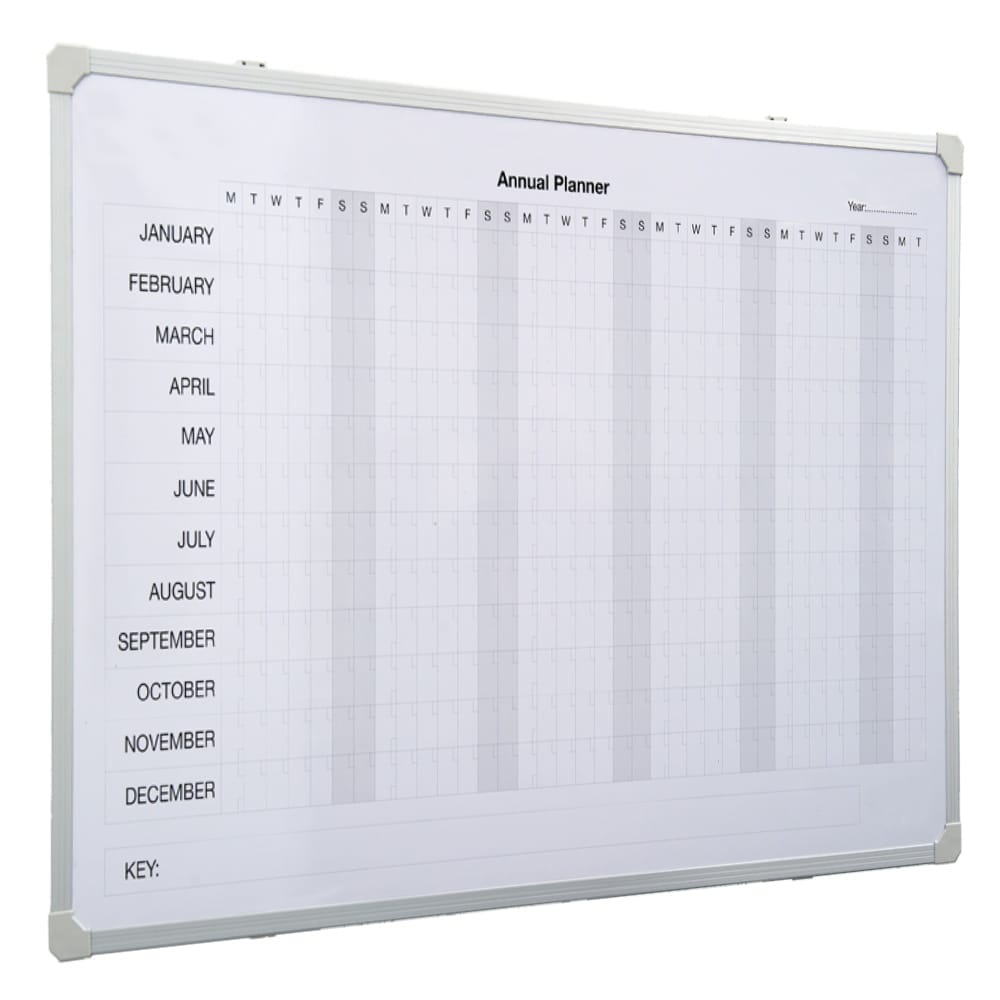 Annual Planner Whiteboard (900 X 600)  Noticeboards regarding Printed Planner Whiteboards