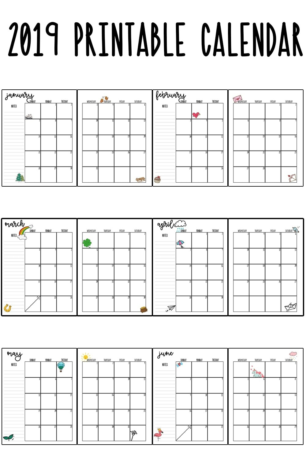 At A Glance Monthly Calendar Printable | Calendar Template pertaining to Blank Year At A Glance Calendar
