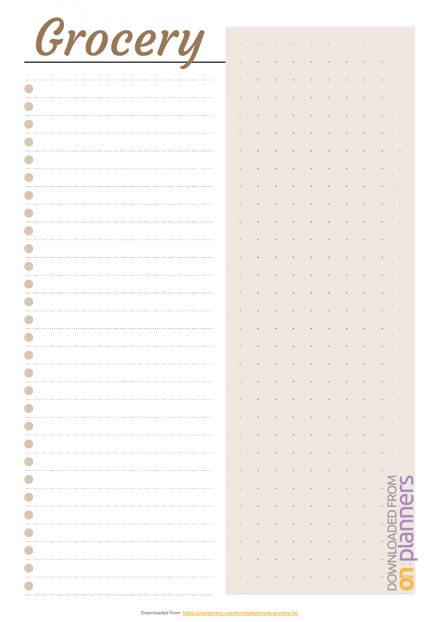 Blank Shopping List Template A4 Editable | Free Calendar in Blank Shopping List Template