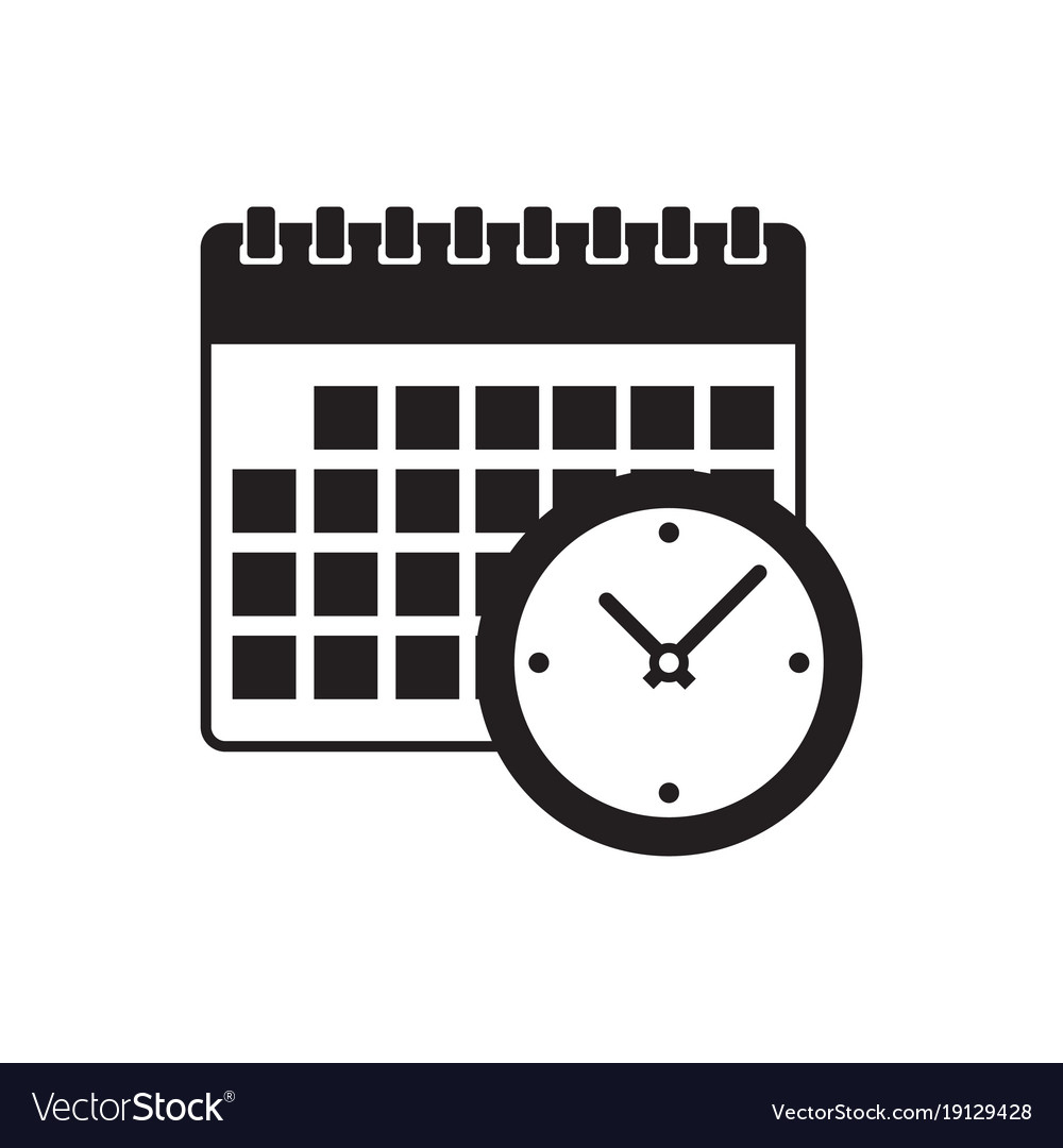 Calendar And Clock Icon Royalty Free Vector Image throughout Google Calendar Icon Vector