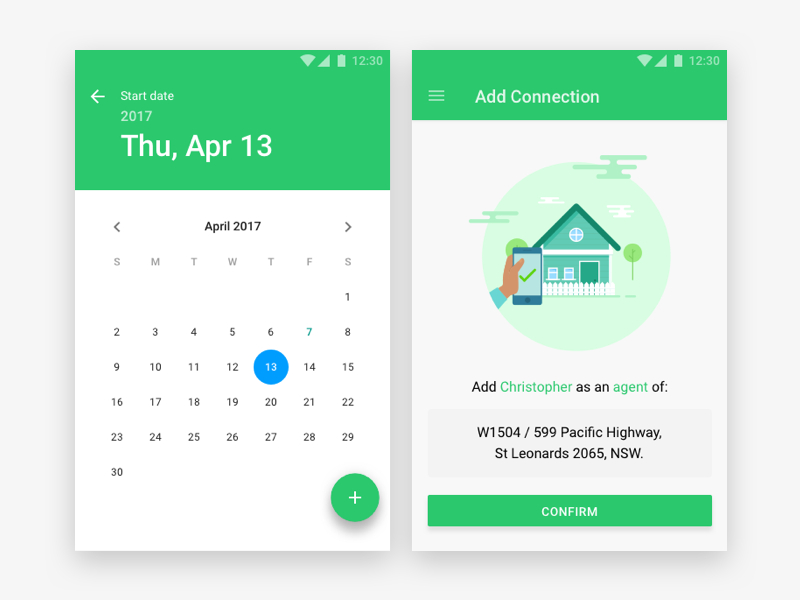 Calendar &amp; Confirmation Material Design For Android By for Calendar Icon Material Ui