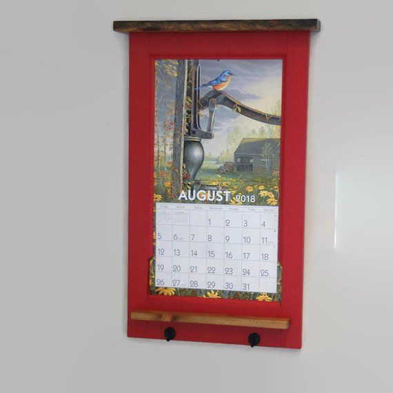 Calendar Frame, Calendar Holder, Rustic, Cottage Style pertaining to Calendar Frames And Holders