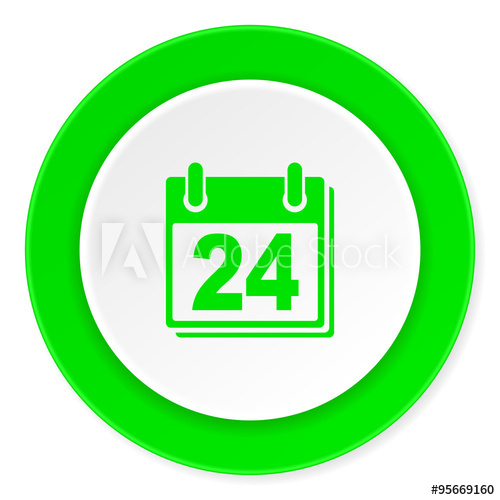 &quot;Calendar Green Fresh Circle 3D Modern Flat Design Icon On with Calendar Circle Icon