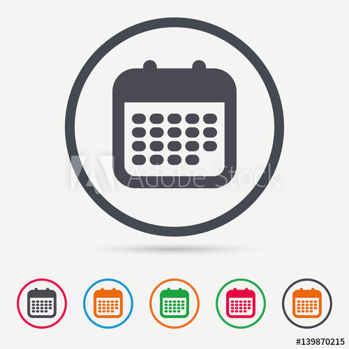 &quot;Calendar Icon. Events Reminder Symbol. Round Circle intended for Calendar Circle Icon