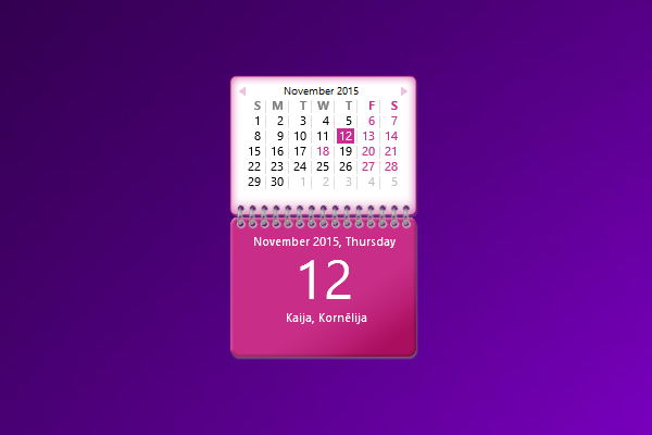 Calendar Lv Gadget For Windows 10 Http:win10Gadgets intended for Windows 10 Calendar Widget