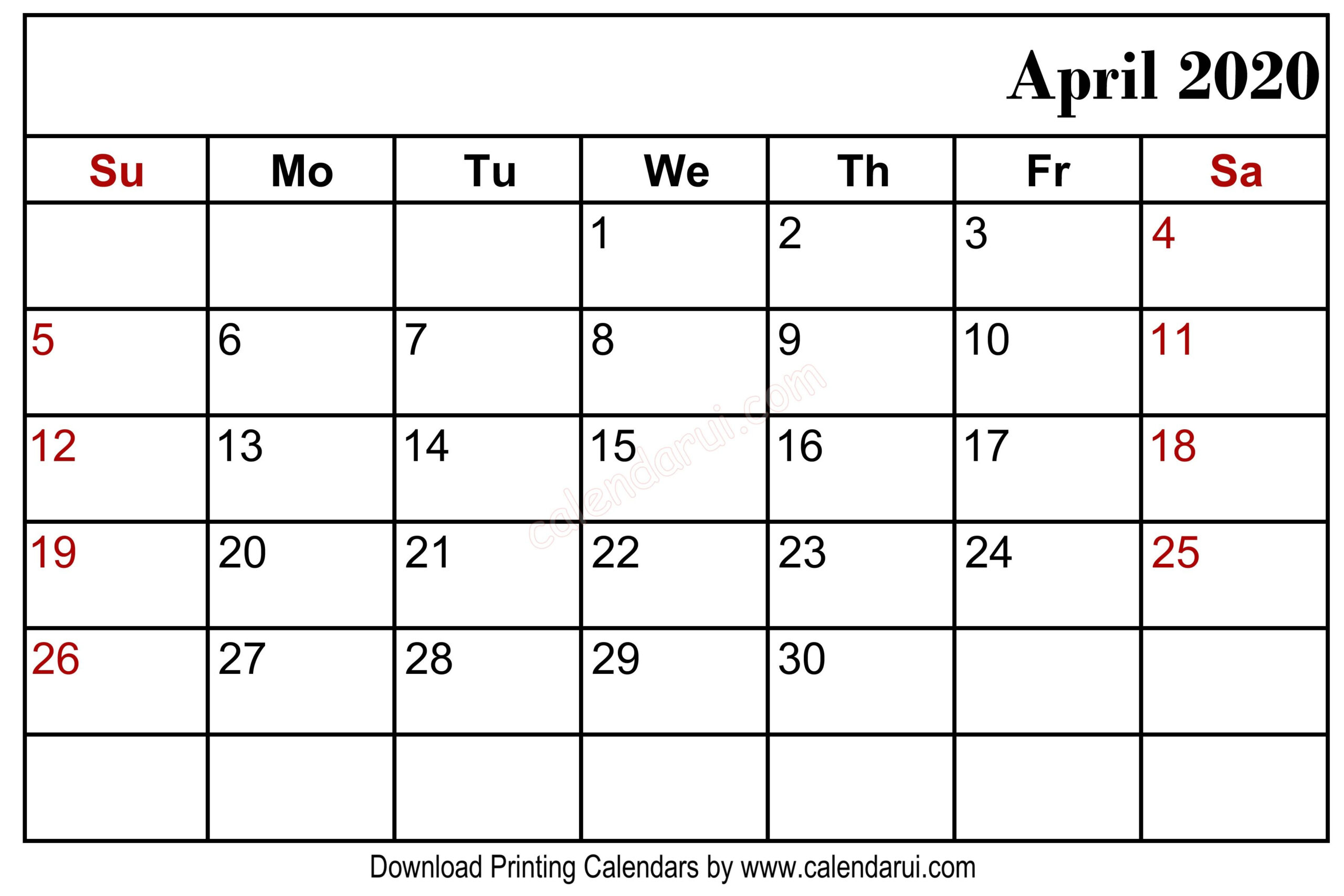 Calendar Printable Four Months 2020 | Example Calendar inside 4 Month Printable Calendar