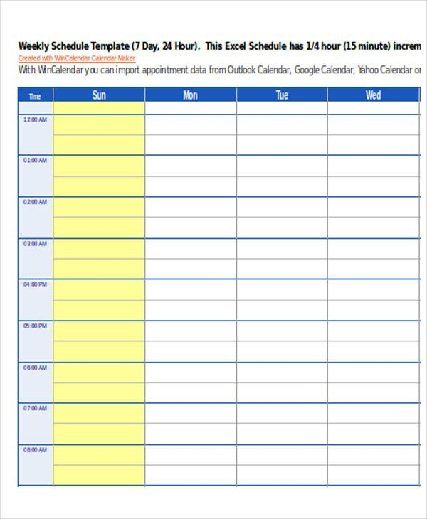 Calendar Template Excel Di 2020 (Dengan Gambar) regarding One Week Calendar Template Excel