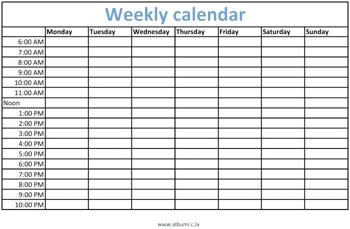 Calendar Template With Time Ten Doubts You Should Clarify within Printable Calendar With Time Slots