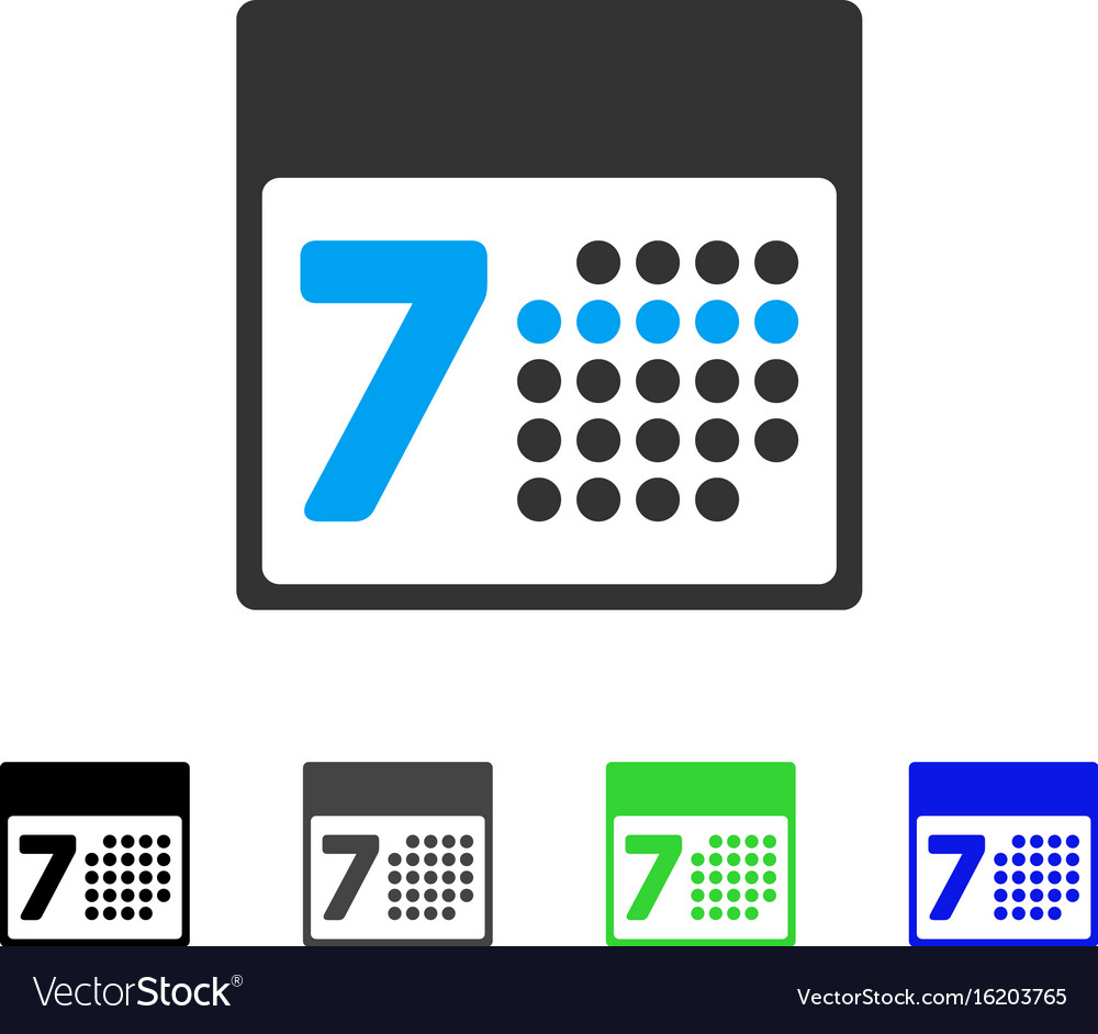 Calendar Week Flat Icon Royalty Free Vector Image with Google Calendar Icon Vector