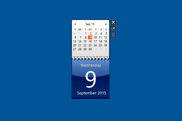 Calendar Windows 10 Gadget  Win10Gadgets throughout Windows 10 Calendar Widget