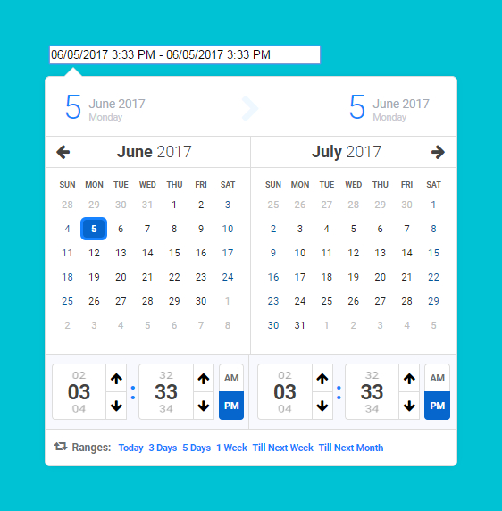 Calentim  Date Time Range Picker By Tpaksu | Codecanyon intended for Calendar Date Range Picker Android