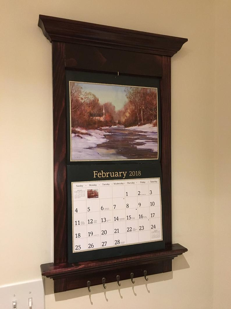 Custom Built Lang Calendar Holder Frame | Etsy regarding Calendar Frames And Holders