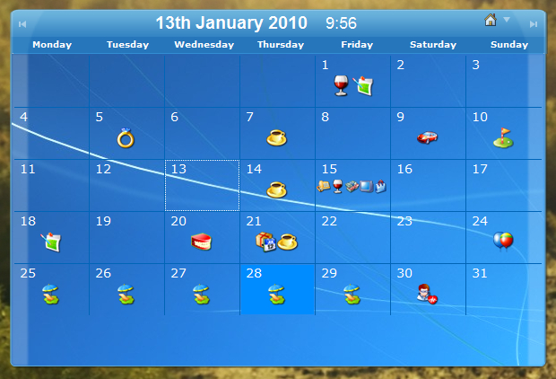 Desktop Calendar  A Simple Calendar That Sits On Your Desktop in How To Put Calendar On Desktop Windows 10