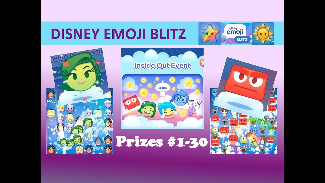 Disney Emoji Blitz Inside Out Survival Event Prizes 130 in Disney Emoji Blitz Event Calendar