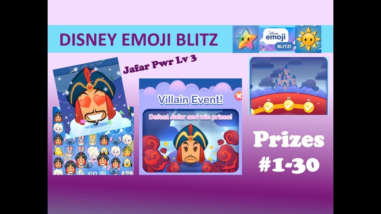 Disney Emoji Blitz Jafar Villain Event Prizes #130, Jafar inside Disney Emoji Blitz Event Calendar