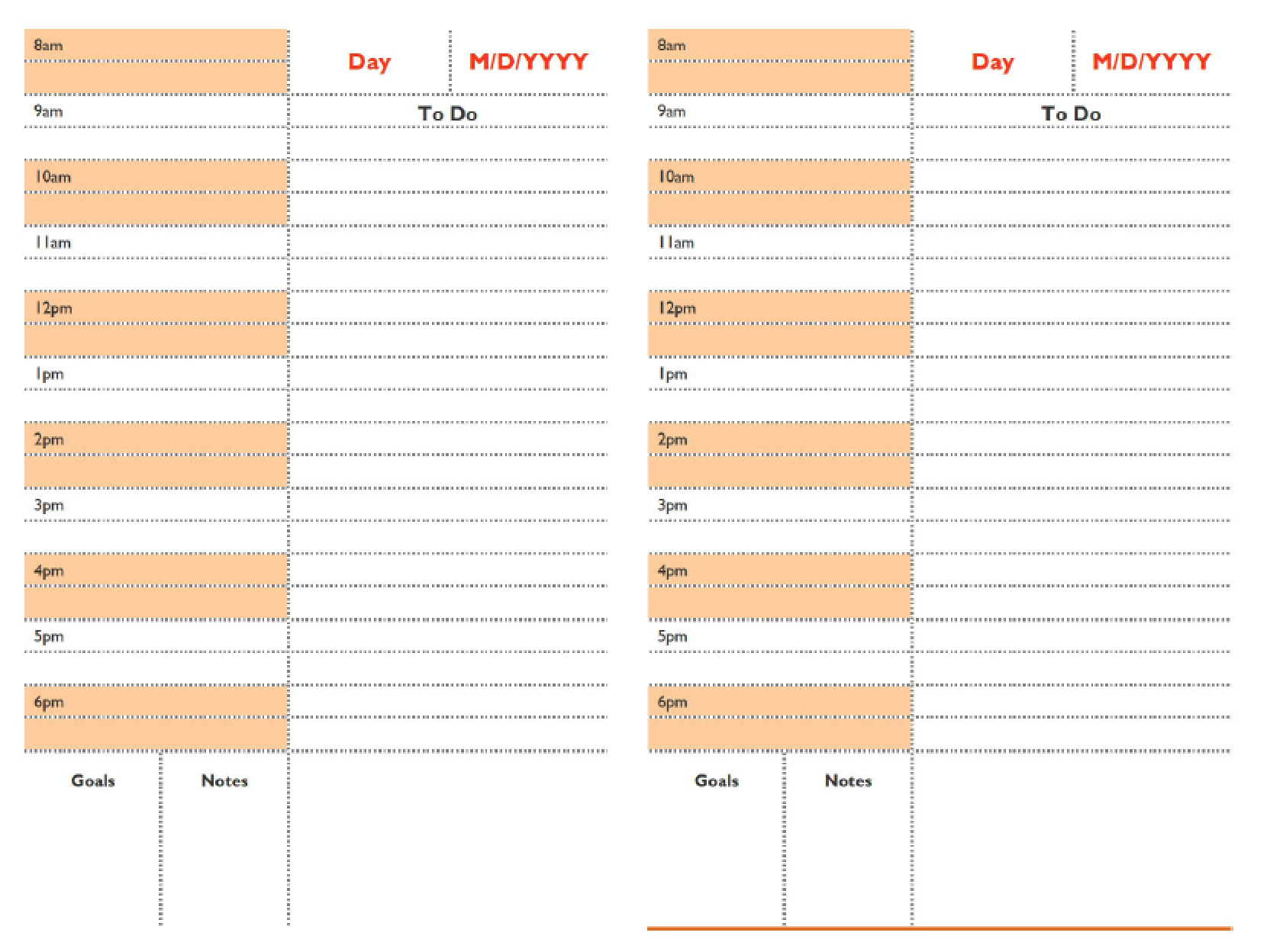 Download Daily Schedule Planner Templates | Pdf | Word pertaining to Daily Agenda Template Word