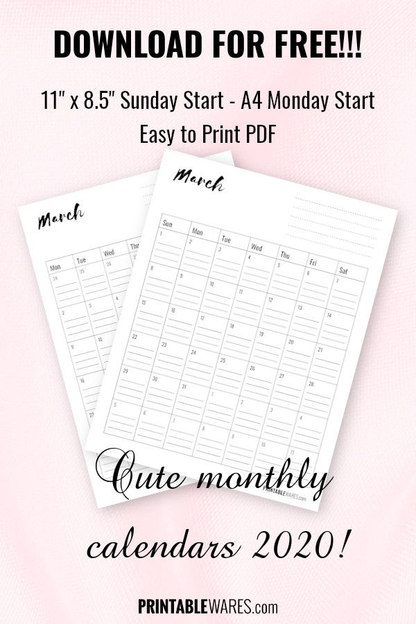 Download Our Printable Blank Monthly Calendar With Lines throughout Free Printable Monthly Calendar Pages With Lines