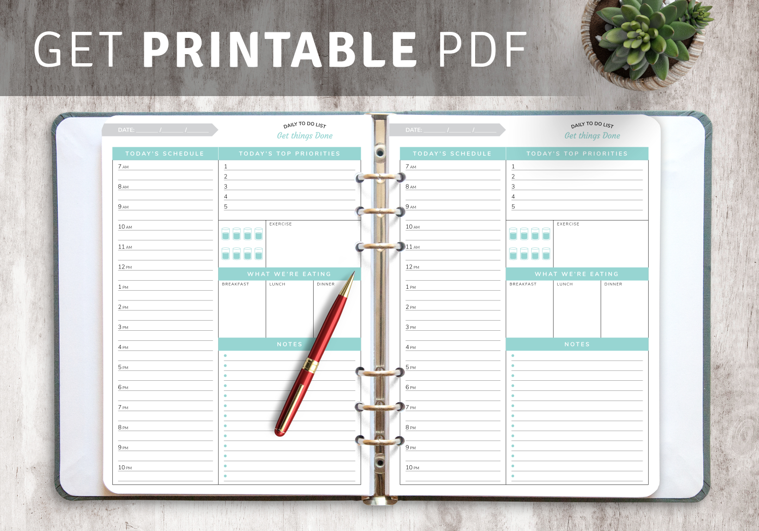 Download Printable Daily Hourly Planner Template  Get with regard to Hourly Planner Pdf
