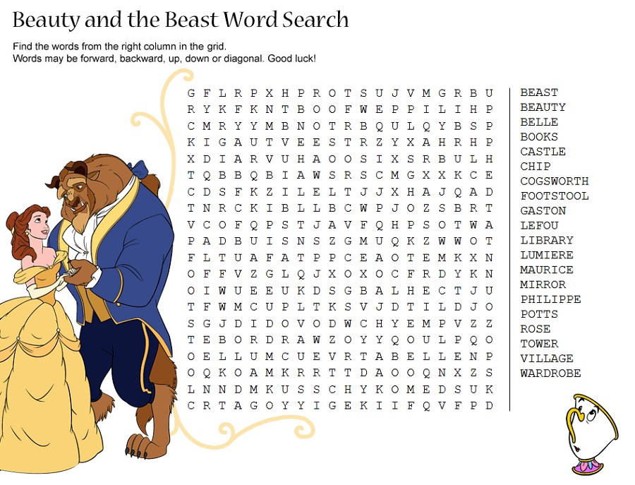 Easy Disney Word Searches | Activity Shelter in Disney Word Searches Printable