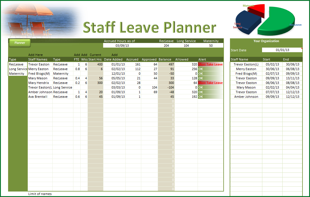Employee Vacation Planner Template Excel  Task List Templates throughout Employee Vacation Calendar Excel