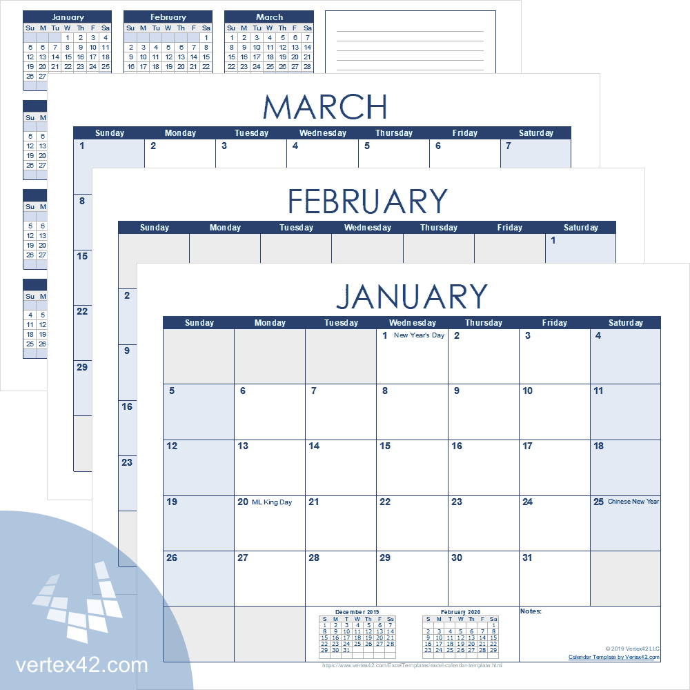 Excel Calendar Template For 2020 And Beyond throughout Time And Action Calendar Excel