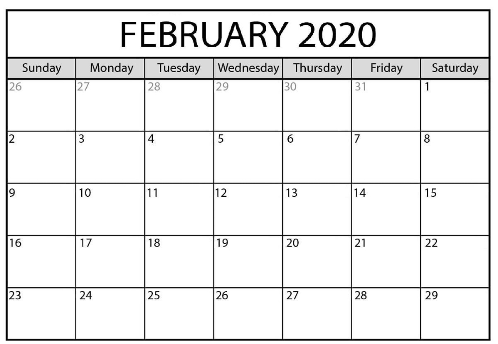 February 2020 Calendar Template Tips For A Successful within Most Goals In A Calendar Year