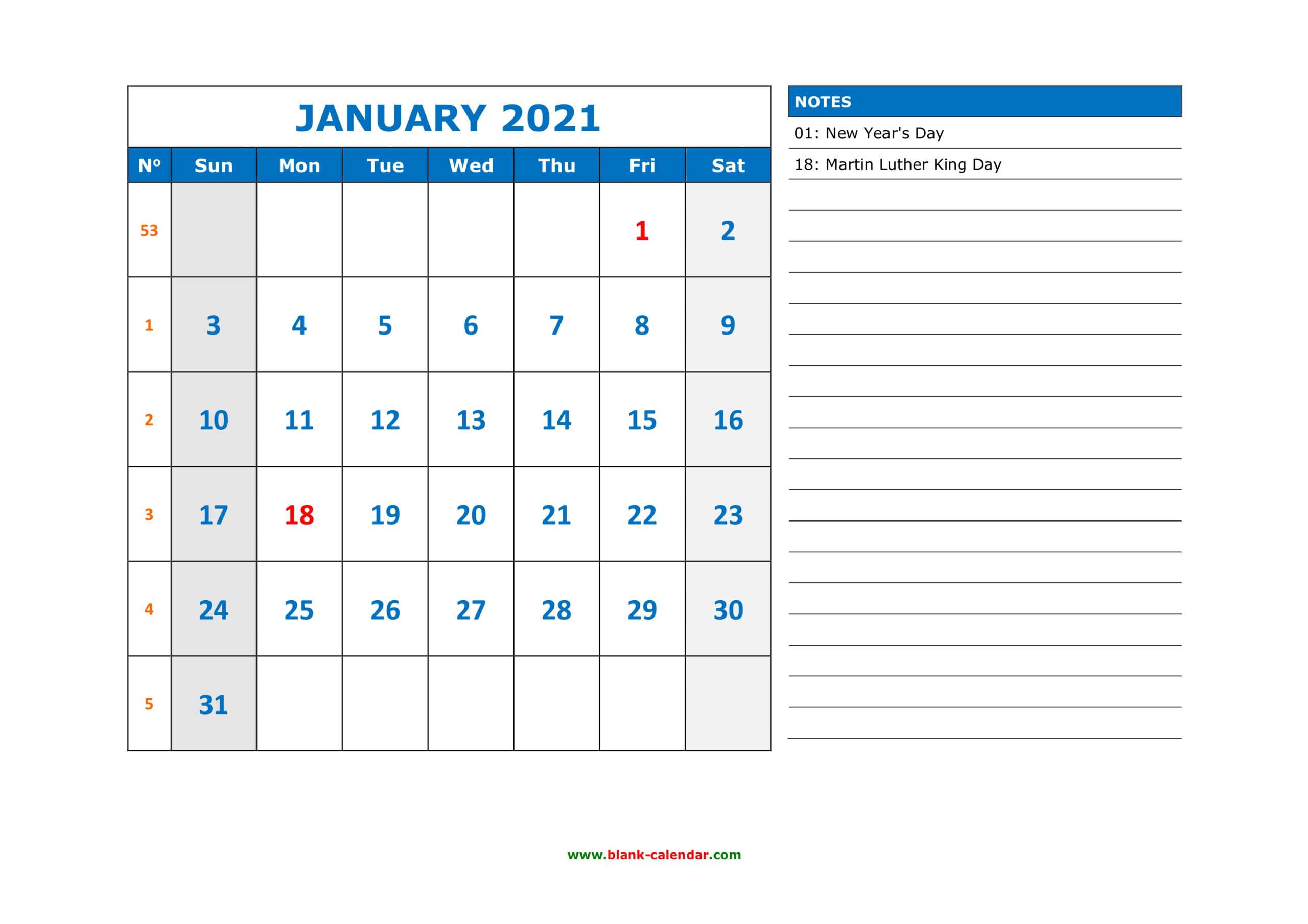 Free Download Printable Calendar 2021, Large Space For for Printable 3 Month Calendar 2021 Free