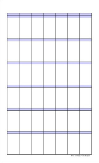 Free Large Blank Portrait Calendar From Formville regarding Blank Monthly Calendar Portrait