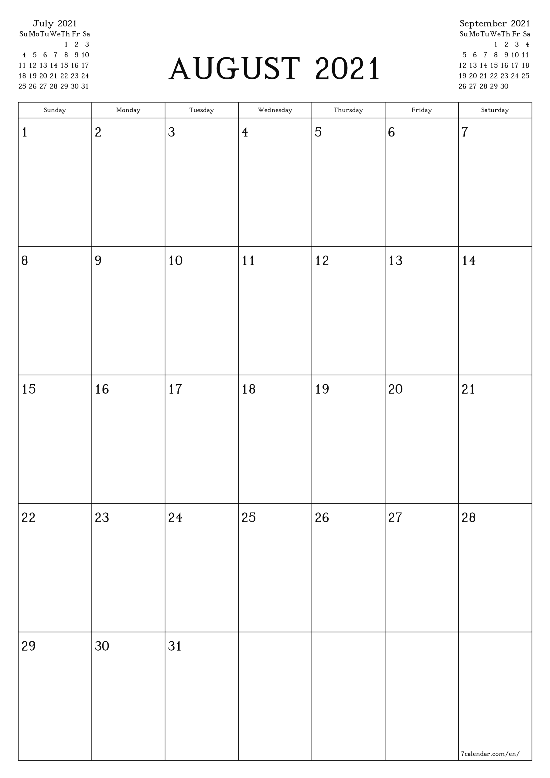 Free Printable Blank Monthly Calendar And Planner For regarding Blank Monthly Calendar Portrait