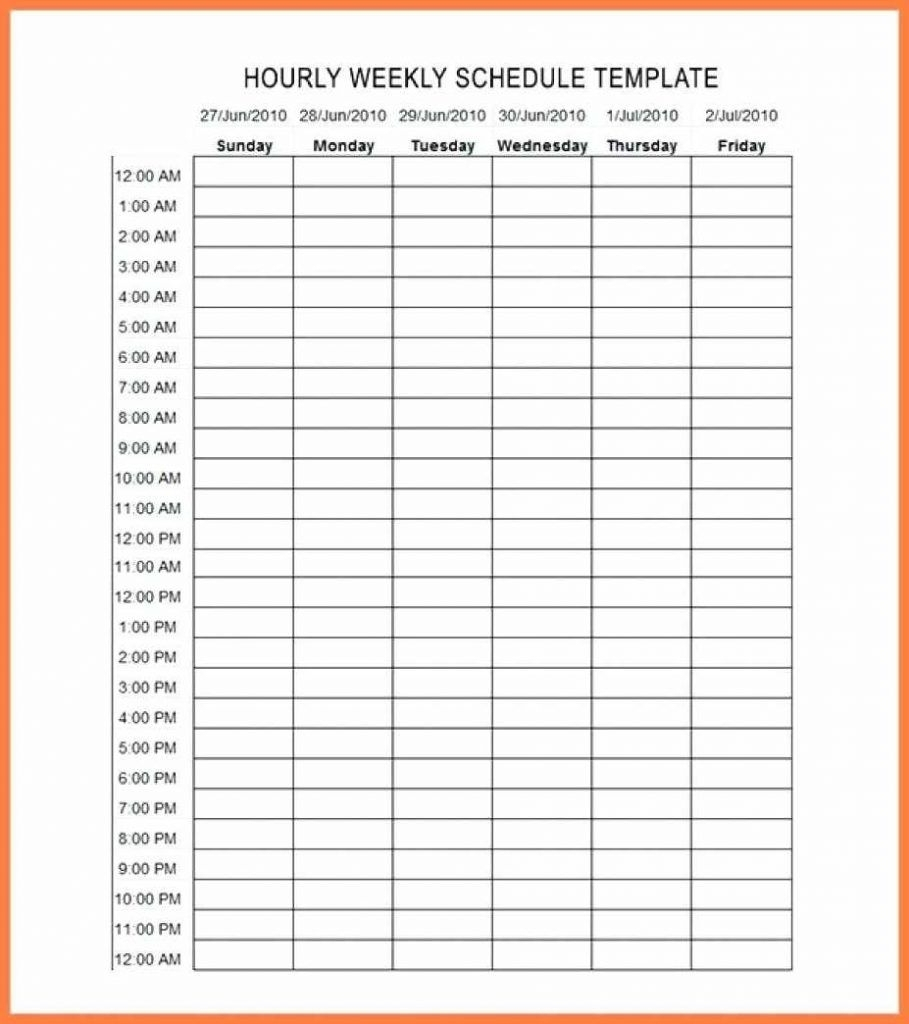 Free Printable Calendar By Hour | Ten Free Printable for Weekly Hourly Planner Free Printable