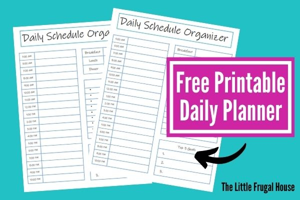 Free Printable Daily Planner With Time Slots  The Little pertaining to Daily Calendar With Time Slots