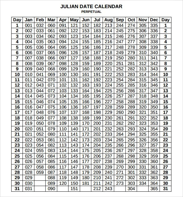 Free Printable Leap Year Julian Date Calendar Image within Julian Date Leap Year