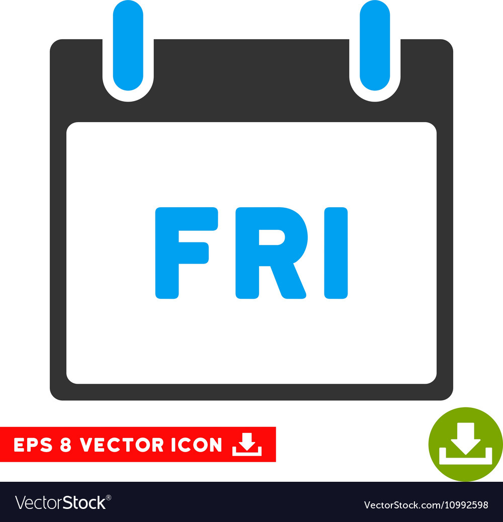 Friday Calendar Page Eps Icon Royalty Free Vector Image in Google Calendar Icon Vector