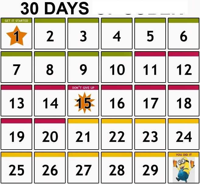 Get 30 Day Calendar Blank Printable Template Pdf Download inside 30 Day Calendar Template