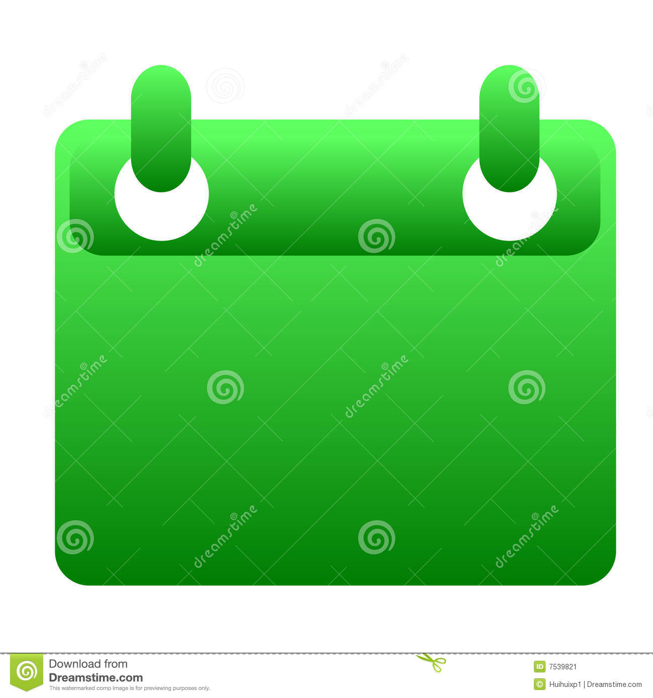 Glassy Green Calendar Icon Stock Illustration with Calendar Icon Green