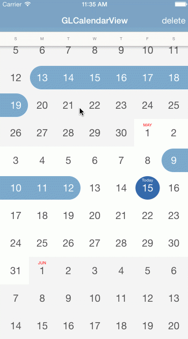 Glowincglcalendarview | Customizable Calendar, Calendar within Calendar Date Range Picker Android
