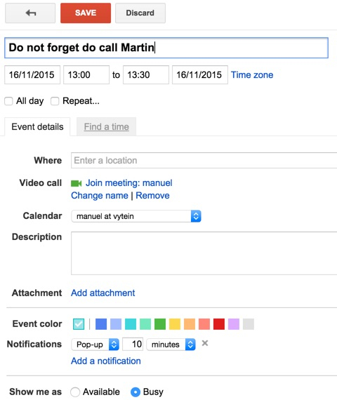 Google Calendar: Show Me As Available  Vyte  Scheduling inside Add Image To Google Calendar Event