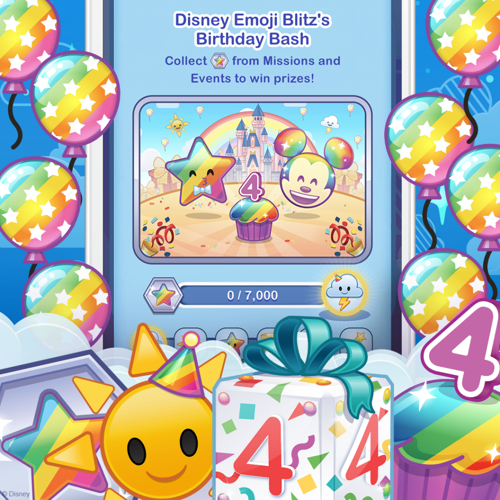 Happy 4Th Anniversary Disney Emoji Blitz!  Disney Emoji for Disney Emoji Blitz Event Calendar