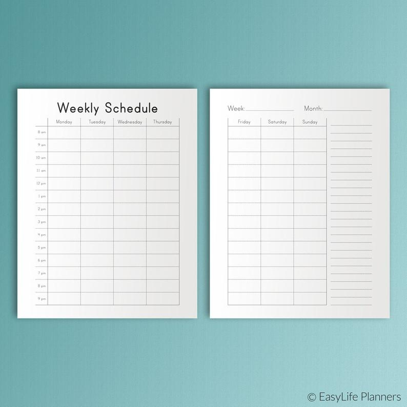 Happy Planner Hourly Weekly Schedule Printable Pdf Mambi with regard to Hourly Planner Pdf